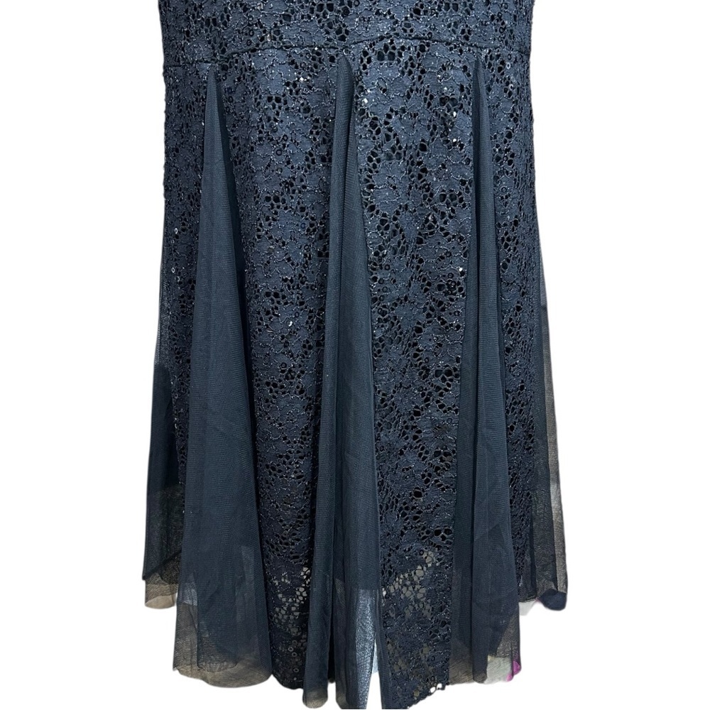 Vintage Candalite Med Lace Sequin Whimsigoth Maxi Dress Dark Fairy Mermaid - Picture 2 of 13